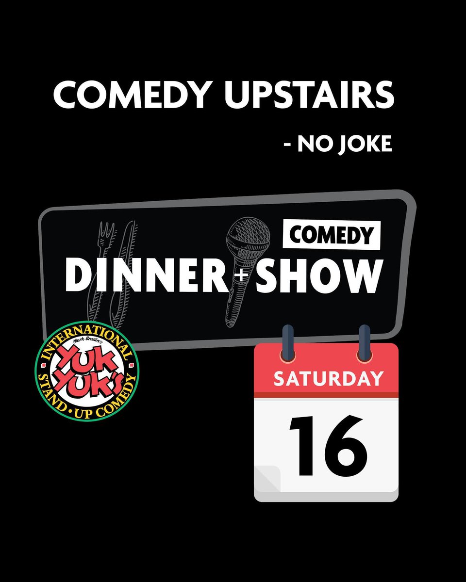 🎤 We're trading our usual dinner service for a night full of laughs! August 16, Biagio’s is going off-script because Yuk Yuk’s is taking over our upstairs dining room for a one-night-only Dinner + Show event featuring Comic, Trevor Thompson. Reserve now: tinyurl.com/3yxpfxw3
