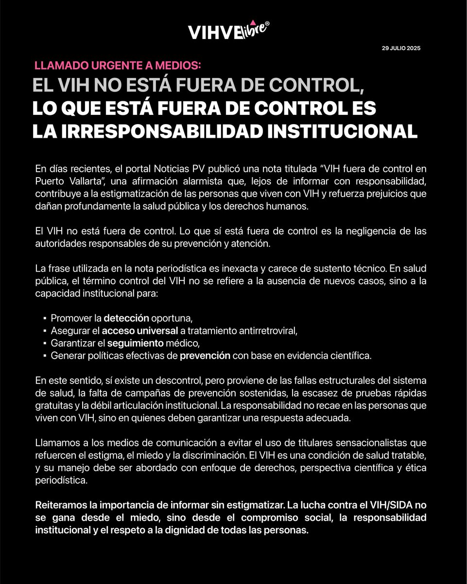 🔺LLAMADO URGENTE A MEDIOS🔥

Lo que está fuera de control es la falta de ética periodística, lo que esta fuera de control es la irresponsabilidad institucional, sin acceso universal, con programas que tienen mil problemas y cero soluciones. 
A los medios de comunicación: dejen