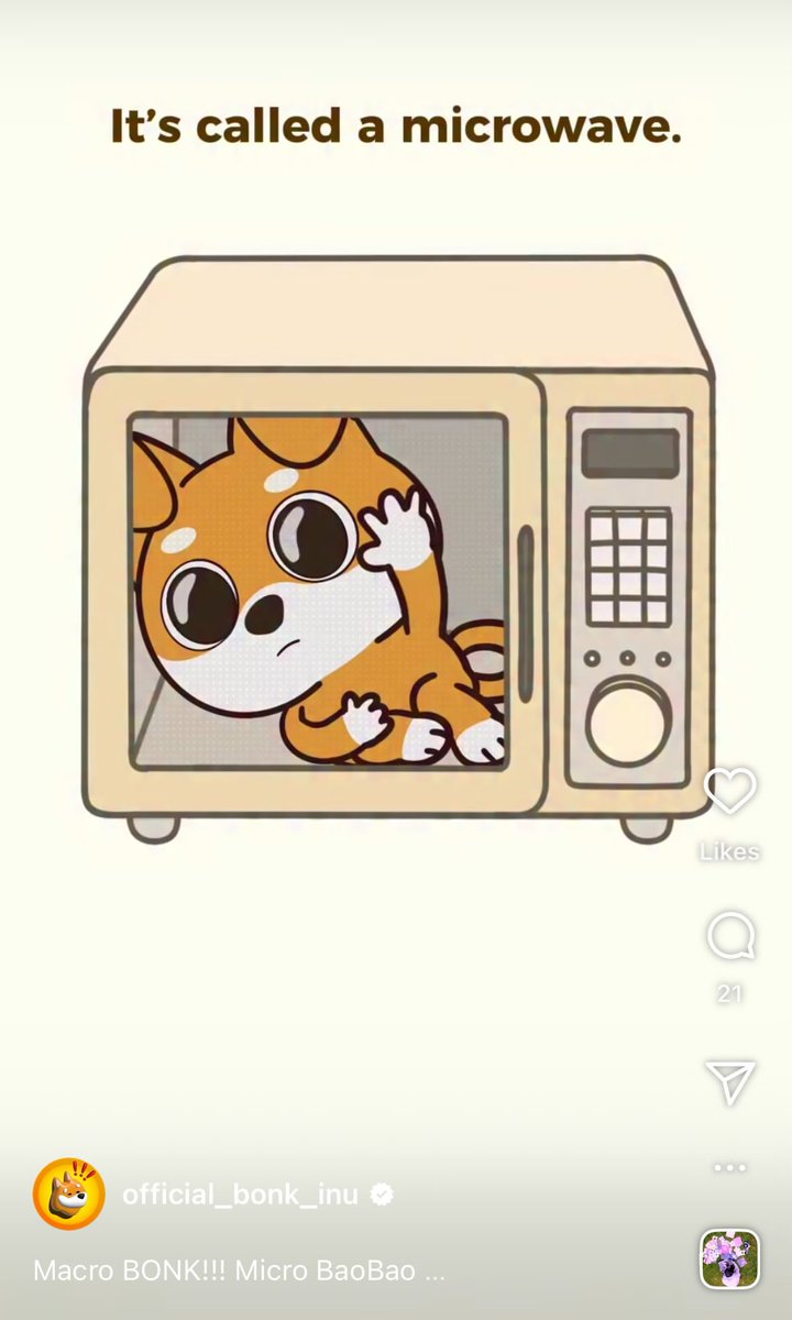 Bonk official Ig just posted $BaoBao again for like the fifth time

Why is this coin still at 1M?

Ig reel: instagram.com/reel/DMsCw18hZ…