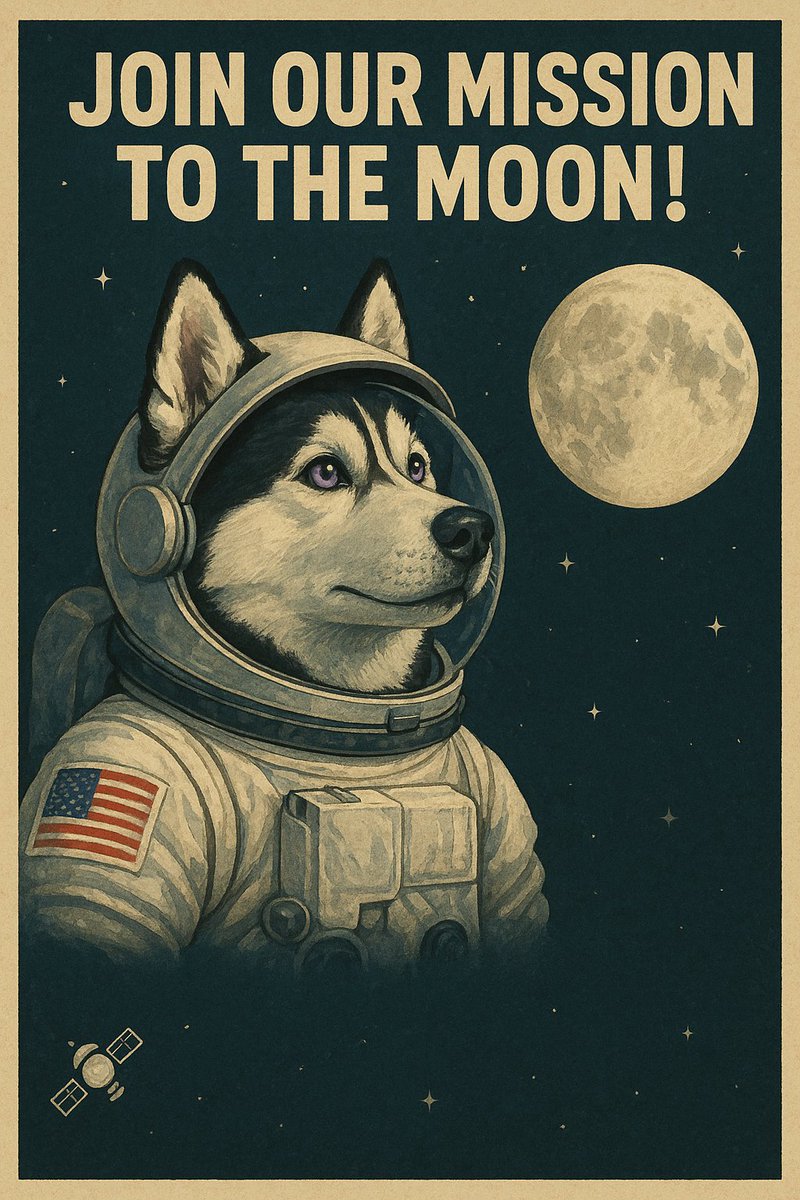 HuskyCoi's tweet photo. Join us on our mission to the moon, you still have time 🚀🌕 https://t.co/w4tNrgxWkU