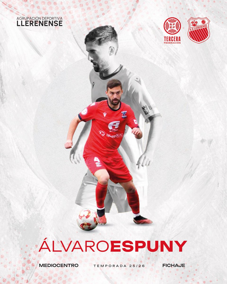 ✍🏼 𝗢𝗙𝗜𝗖𝗜𝗔𝗟 | 
Álvaro Espuny, nuevo fichaje. 

✔️ 23 años. Centrocampista criado en la cantera del Sevilla F.C. Técnicamente bien dotado, buen desplazamiento de balón y gran capacidad táctica y equilibro en el juego.

🔙Procede del Diocesano.

🤝🏼 ¡Bienvenido <a href="/Alvaroo68/">Álvaro Espuny Carreño</a>!🤍❤️