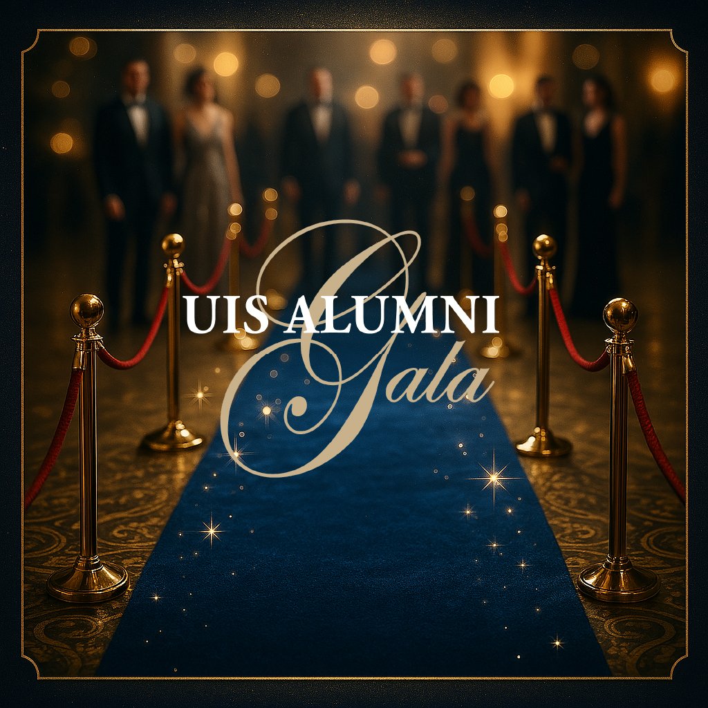 💙✨ Ready for your Blue Carpet Moment? ✨💙

The UIS Alumni Gala is happening Sept 20 and it’s going to be a night of glam, pride, and Prairie Star magic! 🌟

🎟️ Register now and walk the carpet like a star!
📸 Your paparazzi moment awaits.
🔗 go.uis.edu/StarsGala