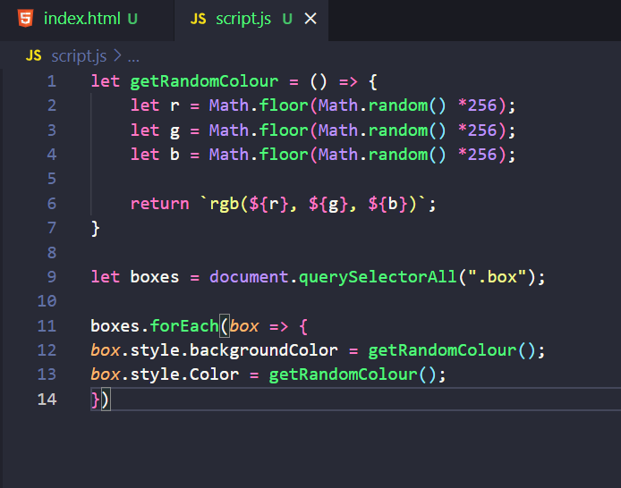 thejoy02's tweet photo. Day 37  of #100DaysOfCode
Learned to generate random colors dynamically using JavaScript:
✔ Random RGB generation
✔ DOM selection &amp; inline CSS updates
✔ Enhanced styling logic for UI components
Code here :  https://t.co/jZnSagsK5u
#Javascript #Coding #WebDev #DOM https://t.co/C9XyrgZ2xd