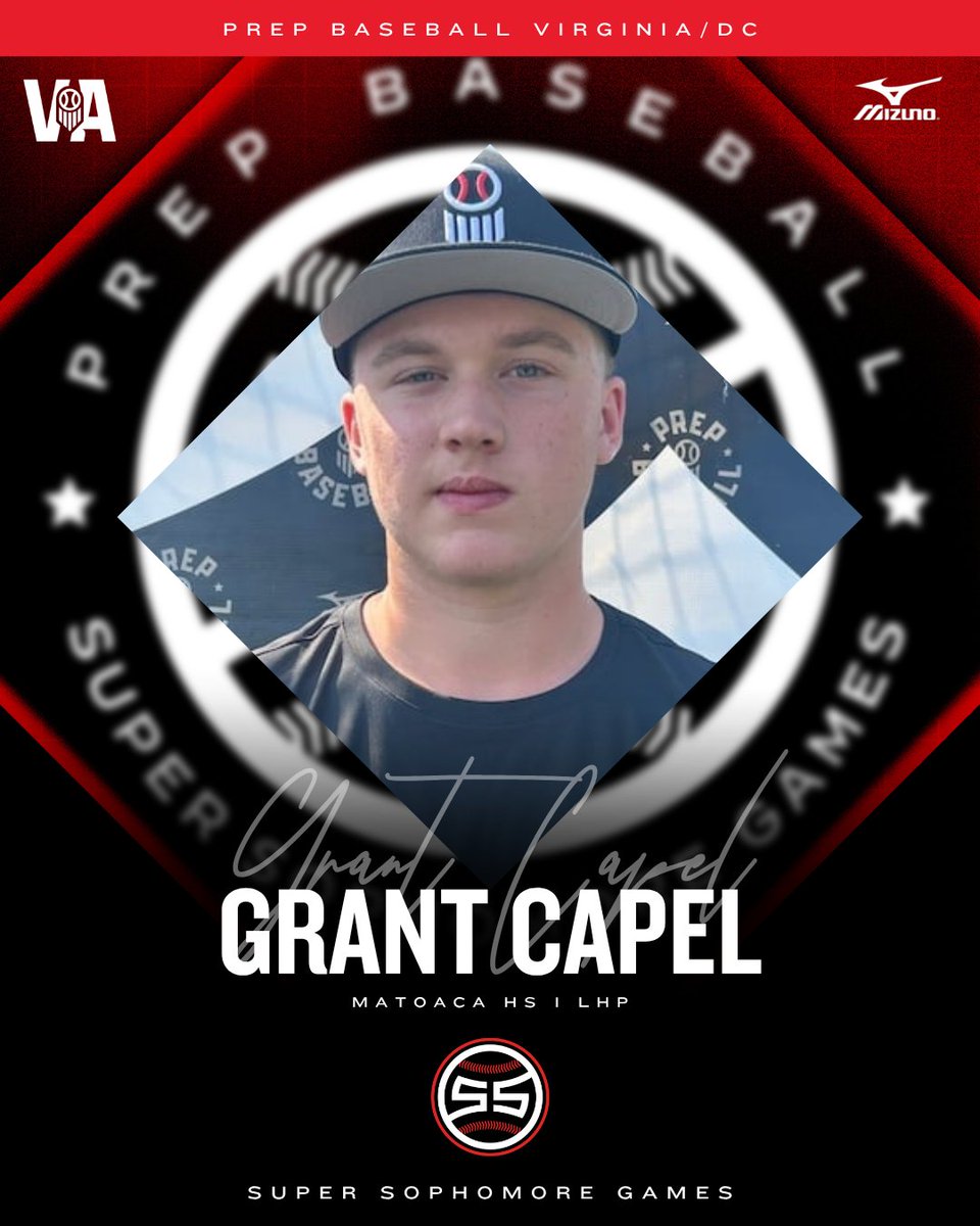 East Coast Super Sophomore Roster Preview:

Team Virginia

Grant Capel l 2028 l Matoaca HS l 1B

📆 Aug 1-3
📍University of North Carolina

Profile ➡️loom.ly/ckg2amw

#ECSS25