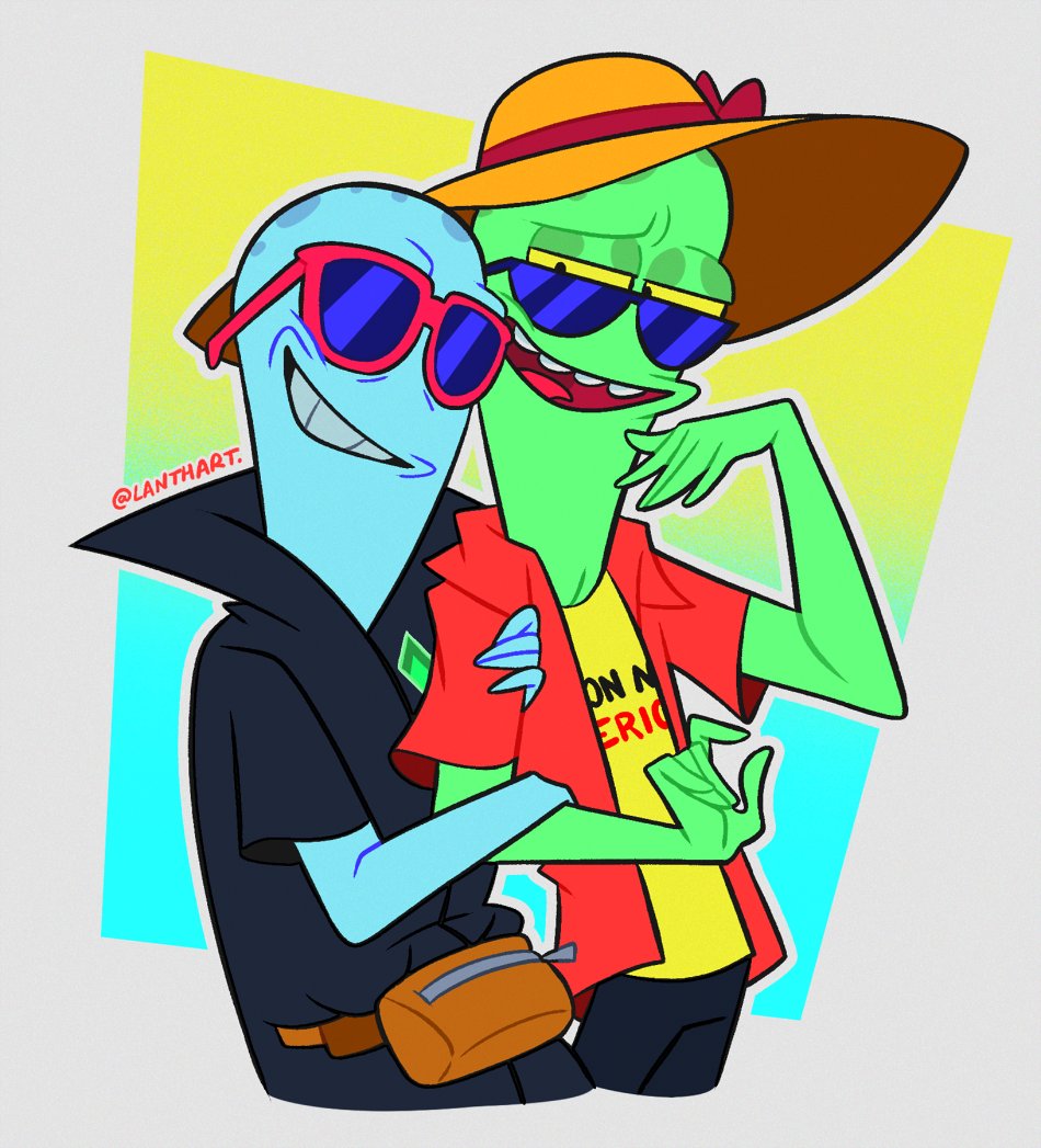 Lanth_art's tweet photo. I'm going to miss them a lot 😭💚💙
#SolarOpposites #tervo https://t.co/iPG2ZqnSAP