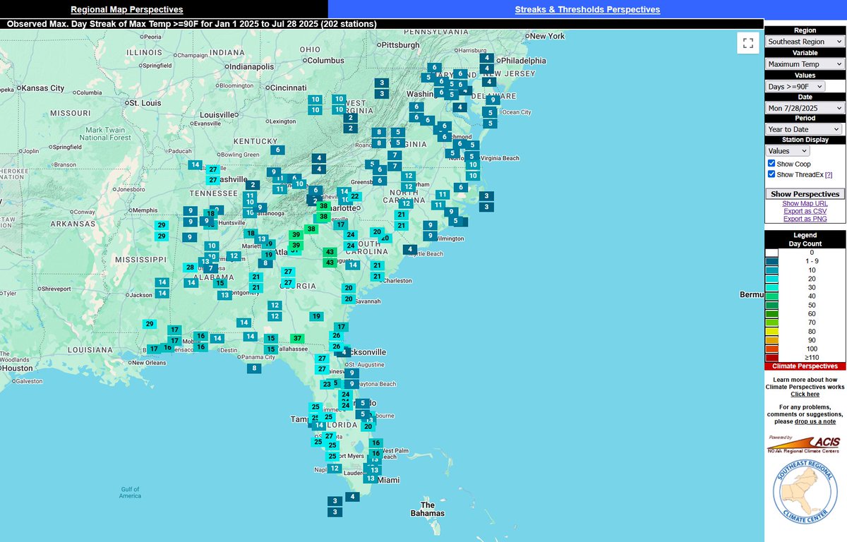SERCC's tweet image. Very Impressive and look at this #Heat triangle between @NWSGSP @NWSAtlanta @NWSColumbia from our #CLIMPER map should Max Streak of 90°.

sercc.oasis.unc.edu/Map.php?date=2…
@mlgriffinWX1 @gaclimateoffice