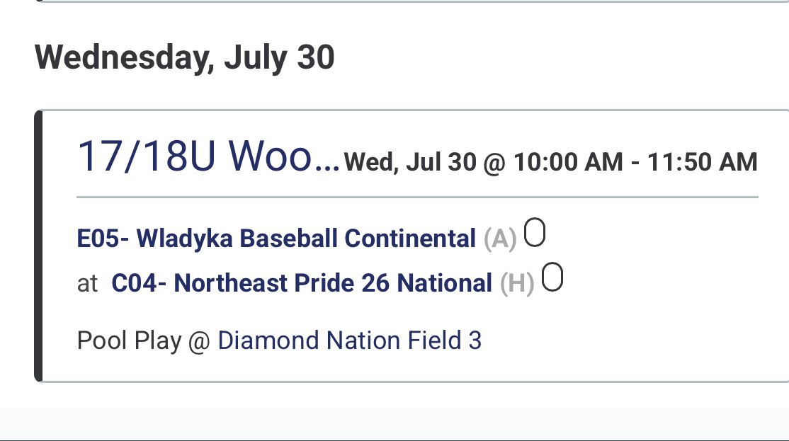 ayotte24patrick's tweet photo. I will be pitching Wednesday July 30th at the Diamond Nation Blue Chip Championship at 10am on DN Field 3.  @Mikepetro42 @NEPridebaseball @chambers_sports https://t.co/rkgvYMxLti