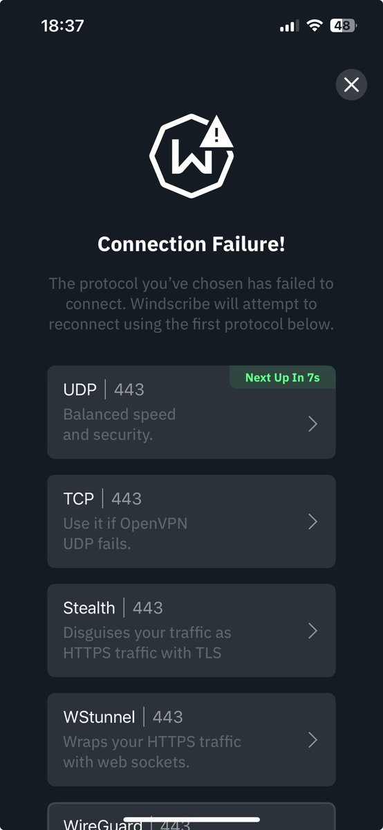 ⁦<a href="/windscribecom/">Windscribe</a>⁩ why do I get this?? It won’t connect