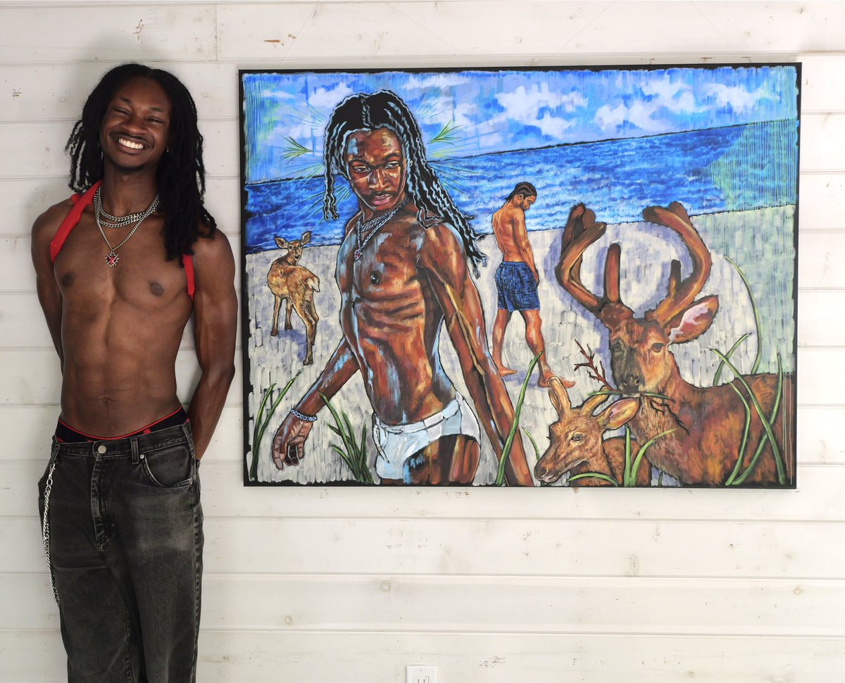 I’m an artist too y’all- had a show on Fire Island recently♥️
My IG is @versaceshortie