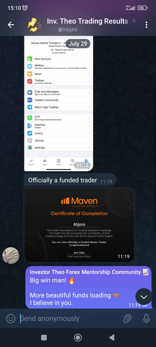 Investor Theo (@_investortheo) on Twitter photo $Xauusd thank you once again.
FROM DRAWDOWN TO WITHDRAWAL
With <a href="/Maventrading/">Maven Prop Trading</a> my mentee and I got funded yesterday and I printed some funds for withdrawal today ๐ฅ
Another withdrawal is set ๐ฅ <a href="/Range__Trader_/">Rangel ๐ค</a> <a href="/Mindsetfx/">Mindset ๐ซ</a>
Me My mentee $Xauusd thank you once again.
FROM DRAWDOWN TO WITHDRAWAL
With <a href="/Maventrading/">Maven Prop Trading</a> my mentee and I got funded yesterday and I printed some funds for withdrawal today ๐ฅ
Another withdrawal is set ๐ฅ <a href="/Range__Trader_/">Rangel ๐ค</a> <a href="/Mindsetfx/">Mindset ๐ซ</a>
Me My mentee