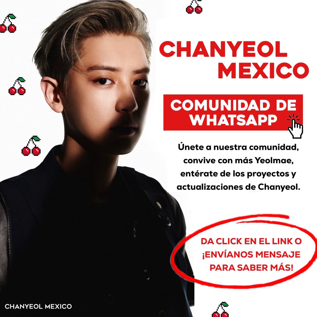 Yeolmae 🍒 ¡Únete a nuestra comunidad de WhatsApp! ✨

Hemos creado este espacio para fomentar el apoyo de Chanyeol en nuestro país, así como para conocer a más yeolmae y dar mucho amor a nuestro príncipe! ❤️

Link:
 🖇️ chat.whatsapp.com/KTZ4DvpcwTpBFe…

#CHANYEOL #찬열 #엑소찬열
