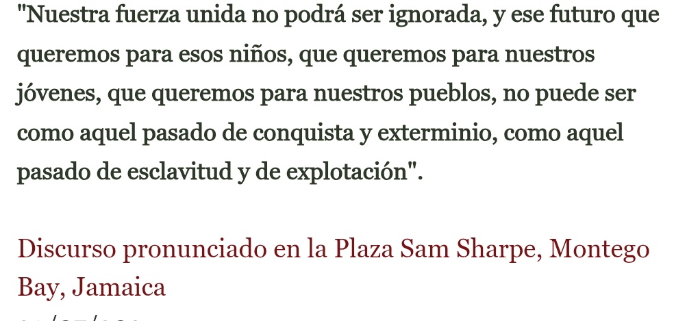 🇨🇺 Fieles al legado de Fidel🇨🇺 
🇨🇺“Nuestra fuerza unida no podrá ser ignorada, y ese futuro que queremos para esos niños, que queremos para nuestros jóvenes, que queremos para nuestros pueblos, no puede ser...como aquel pasado de esclavitud y de explotación”. 🇨🇺#FidelPorSiempre🇨🇺