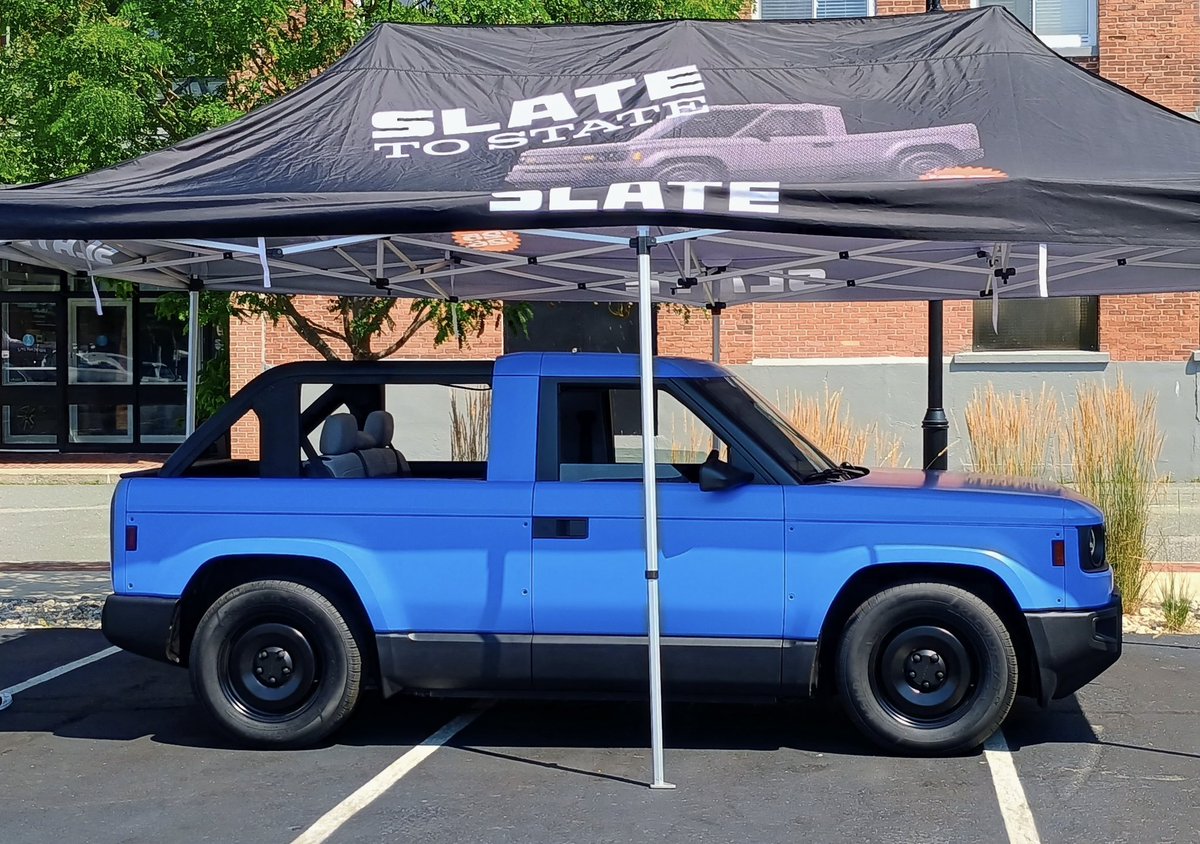 LEW (@some_wingnut) on Twitter photo Got an up close look of the #SLATETRUCK <a href="/slateauto/">Slate Auto</a> in Newport this morning. Can’t wait to have my own Got an up close look of the #SLATETRUCK <a href="/slateauto/">Slate Auto</a> in Newport this morning. Can’t wait to have my own