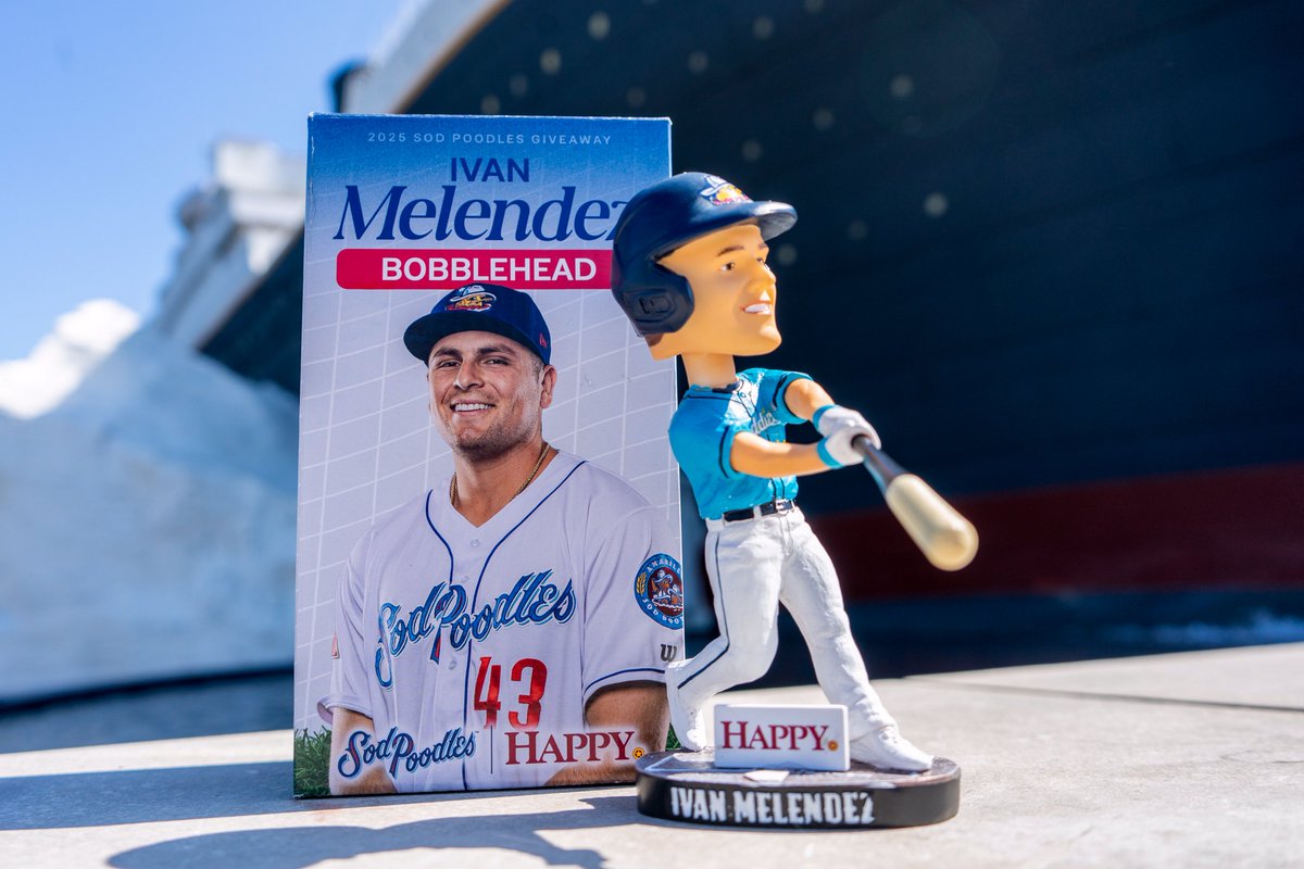 This summer... one ship... one swing... one legend. 🚢

Ivan “Hispanic Titanic” Melendez bobbleheads are docking at HODGETOWN THIS SUNDAY, August 3rd! The first 1,500 fans 12+ at 5 PM will get this exclusive collector’s piece. May I remind you it's the first of it's kind 👀

🎟️: