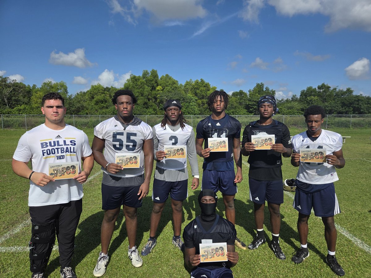 ESPN Top 63 (@espntop63) on Twitter photo The champs will be in the house at #Top63.
7 members of the <a href="/WestBocaBullsFB/">West Boca Raton Football</a> are joining the club.
<a href="/CoachDylanPotts/">Dylan Potts</a> <a href="/kyleandrews_14/">Kyle Andrews ✞</a> <a href="/jbroadnax_5/">Jaydin Broadnax</a> <a href="/GrantEdmond5/">Grant Edmond</a> <a href="/DemetriusGeath1/">Demetrius Geathers jr</a> <a href="/mallory_javian3/">Javian Mallory™️</a> <a href="/XavierReid50/">xavier reid</a> <a href="/KerbyVital2/">Kerby Vital jr</a> The champs will be in the house at #Top63.
7 members of the <a href="/WestBocaBullsFB/">West Boca Raton Football</a> are joining the club.
<a href="/CoachDylanPotts/">Dylan Potts</a> <a href="/kyleandrews_14/">Kyle Andrews ✞</a> <a href="/jbroadnax_5/">Jaydin Broadnax</a> <a href="/GrantEdmond5/">Grant Edmond</a> <a href="/DemetriusGeath1/">Demetrius Geathers jr</a> <a href="/mallory_javian3/">Javian Mallory™️</a> <a href="/XavierReid50/">xavier reid</a> <a href="/KerbyVital2/">Kerby Vital jr</a>