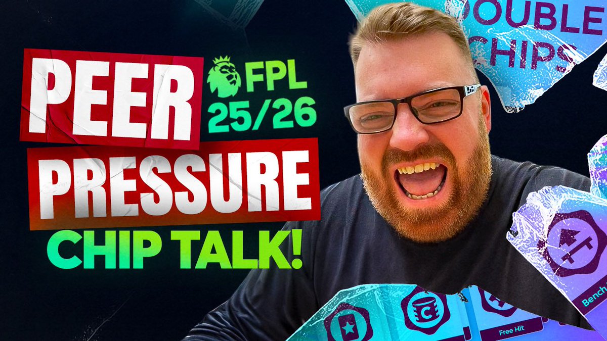 ThinkingCapFPL's tweet photo. [🚨] EP5 - FPL PEER PRESSURE

@BenjyFPL @FPLKayman &amp; @FPLStark will be chatting chip strategy next on Peer Pressure

24/25 FPL D’Or winner @fpl_tactician will be joining us 🔥

🔴 LIVE WEDNESDAY 9:30PM BST

📲: https://t.co/MsLbHGYbDn https://t.co/AwJOUWpUai