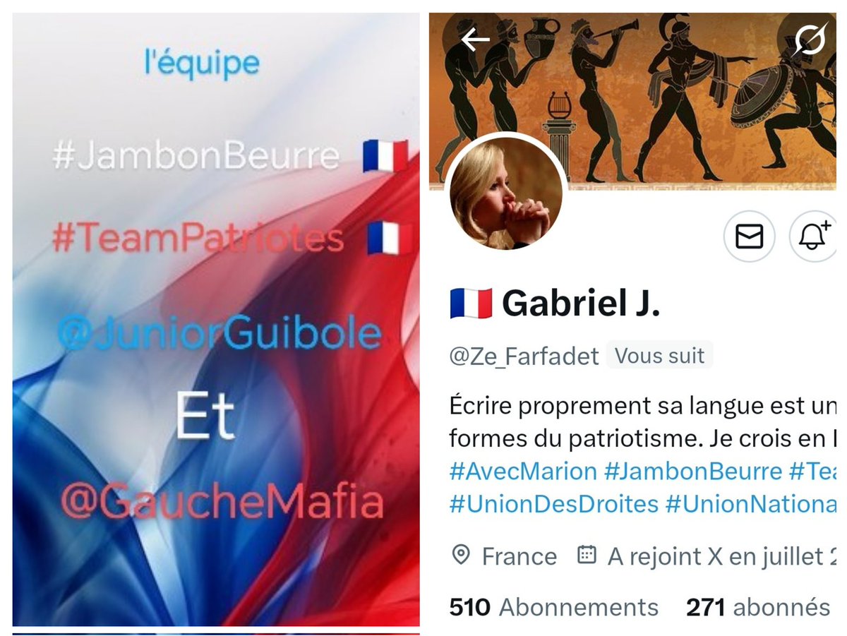 🇨🇵 Dédé 🇫🇷♿ (@juniorguibole) on Twitter photo INFO🚨 Merci de partager !🚨
Mes amis abonnés😉
Ainsi que l'équipe #JambonBeurre #TeamPatriotes 🇨🇵
Notre ami <a href="/Ze_Farfadet/">🇫🇷 Gabriel J.</a> 👍
Aurait besoin d'un petit coup de pouce pour grossir sa TL!🥳
Et ainsi lui donner plus de visibilité ! Merci de vous abonner à lui !🙏
Et n'oubliez INFO🚨 Merci de partager !🚨
Mes amis abonnés😉
Ainsi que l'équipe #JambonBeurre #TeamPatriotes 🇨🇵
Notre ami <a href="/Ze_Farfadet/">🇫🇷 Gabriel J.</a> 👍
Aurait besoin d'un petit coup de pouce pour grossir sa TL!🥳
Et ainsi lui donner plus de visibilité ! Merci de vous abonner à lui !🙏
Et n'oubliez