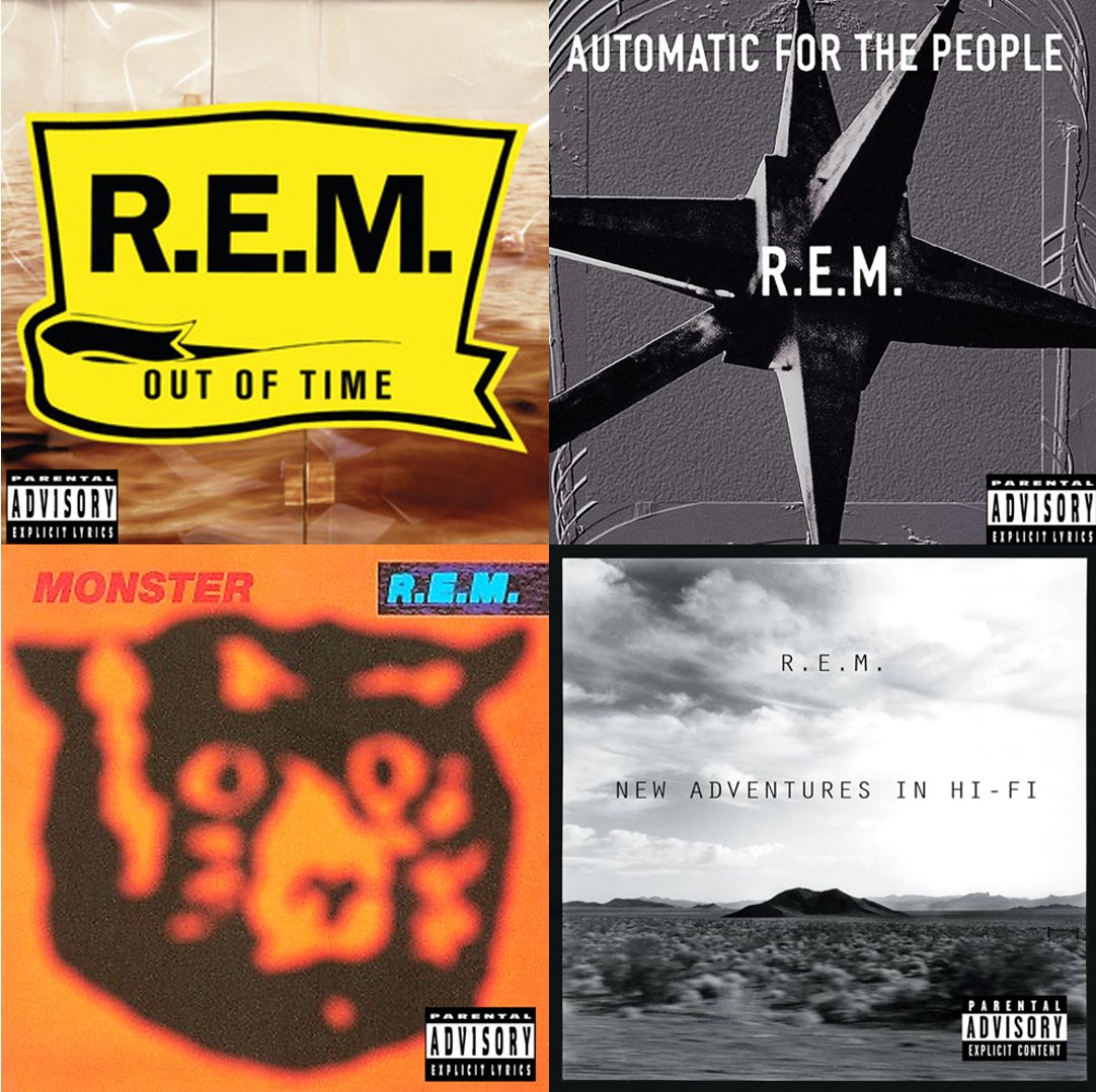 leethemoonraker's tweet image. 90s R.E.M. if the PA label was truly involuntary for sweary major label records