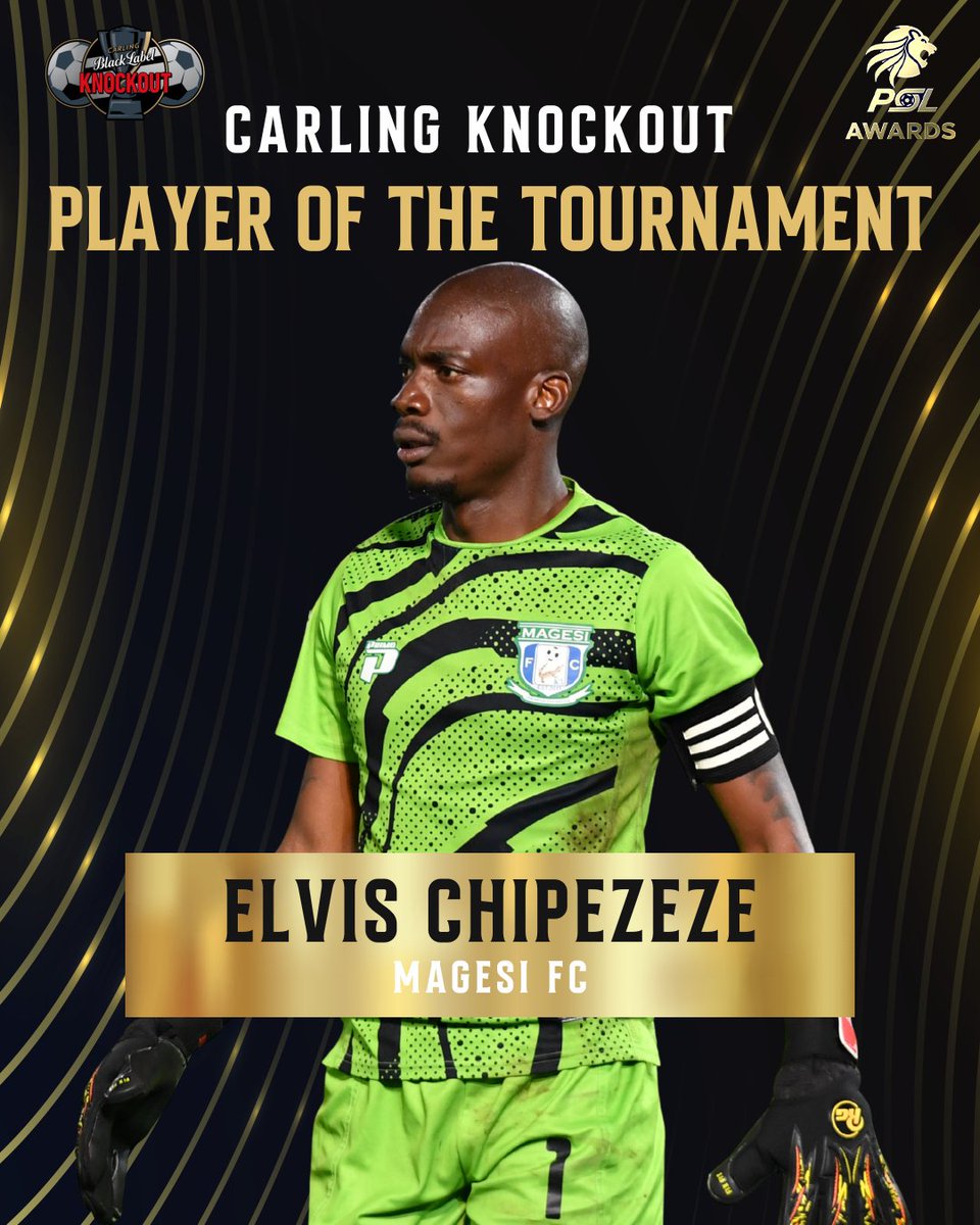 #PSLAwards25: <a href="/Magesi_FC/">Magesi Football Club</a>'s Elvis Chipezeze is the
#CarlingKnockout Player of the Tournament.