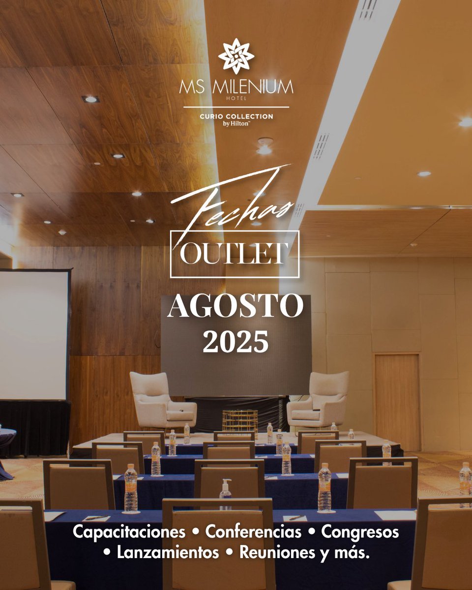ms_milenium's tweet image. ¡Últimos espacios en agosto! 
Reserva tu evento en MS Milenium y accede a precios especiales. 

Consulta disponibilidad: hotelesmilenium.typeform.com/MSposts