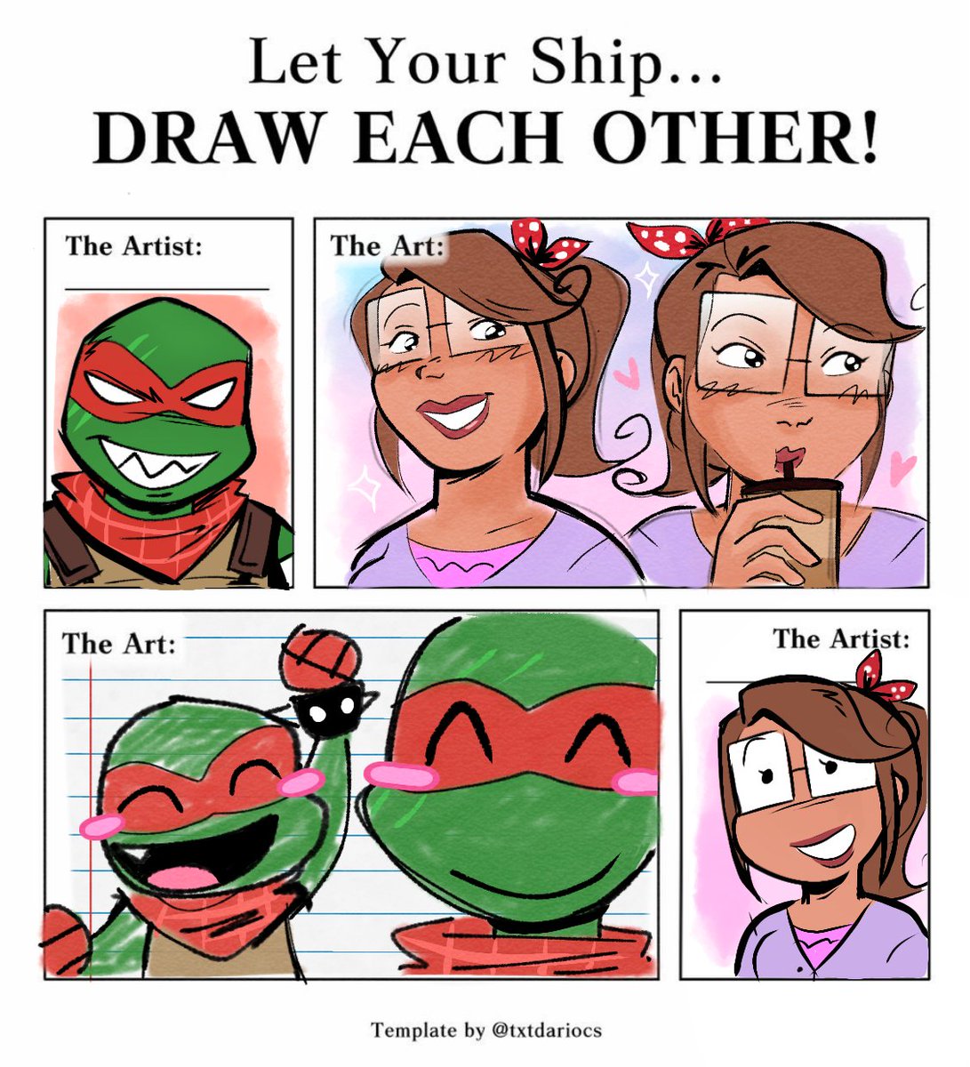 acidichcl's tweet photo. Wanted to do this with raph and irma 
#tmntagainstallodds #tmnt https://t.co/qhFSlp2hLC