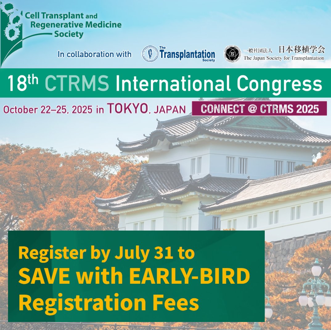 Only 2 days left!
📅 Early bird registration closes July 31. Don’t miss your chance to showcase your research at #CTRMStokyo2025!
This is more than a conference—it’s an opportunity to share a meaningful experience in one of the world’s most vibrant cities. 🌆