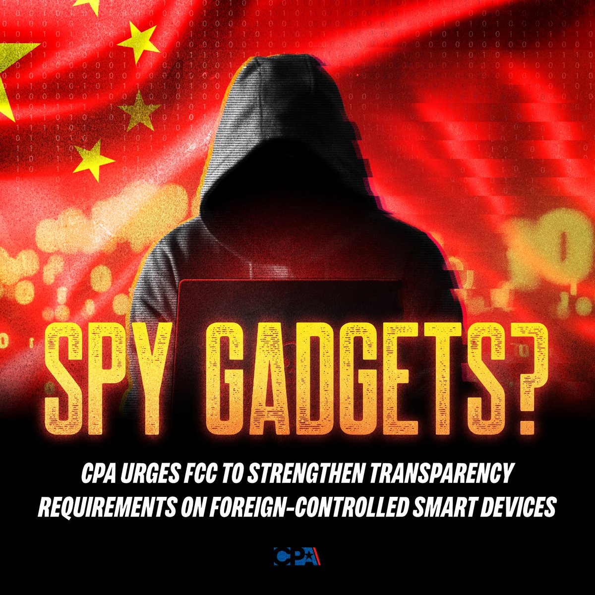 Foreign adversaries like China are embedding themselves into the digital infrastructure of American homes through smart appliances and connected devices.

The FCC must ensure American consumers know who controls the technology accessing their data.

tinyurl.com/3e5vnc95