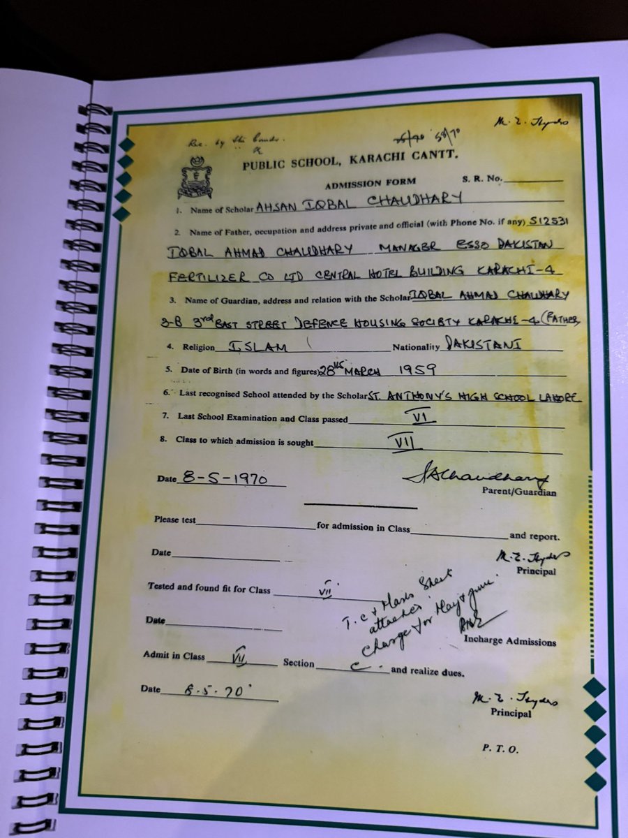 55 years ago, I walked into Cantt Public School, Karachi (now F.G. Public School, Karachi Cantt) as a 7th grader. Yesterday, by the blessing of Allah, I returned to the same school—not as a student, but as the Minister for Planning and Development of Pakistan.
Receiving copy of