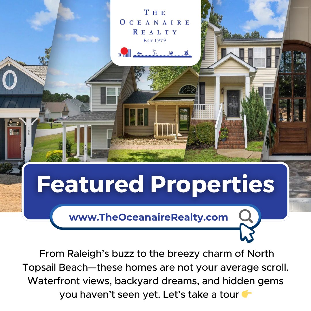 🔑 NC Homes That’ll Make You Rethink Where You Live!

From Raleigh to North Topsail Beach - waterfront views, backyard dreams, and hidden gems you haven’t seen yet. 

Let’s take a tour 👉 TheOceanaireRealty.com 

#realestate #realtor #northcarolina