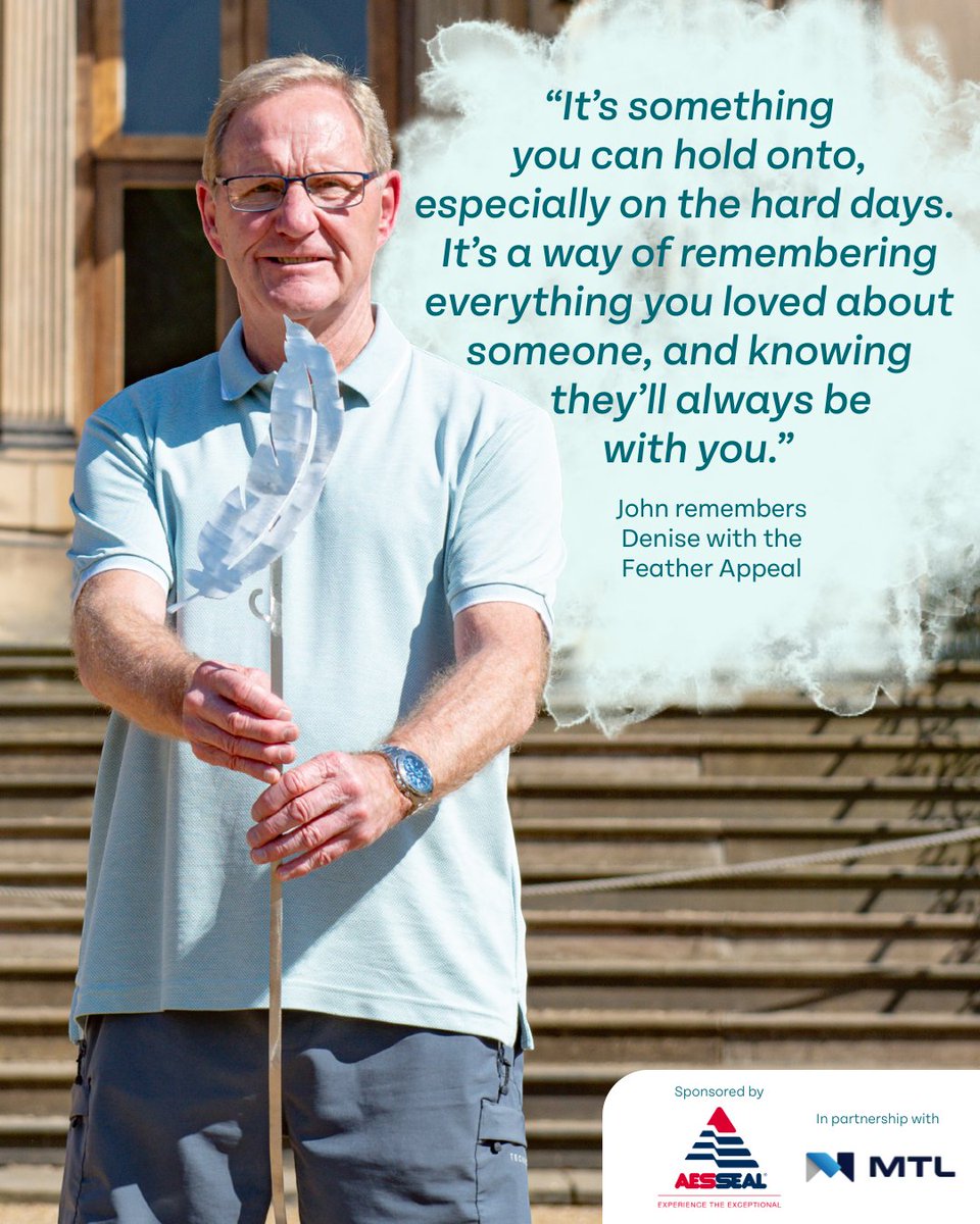 🪶 “It’s something you can hold onto, especially on the hard days.”

Our ambassador John Breckin remembers his wife Denise through the Feather Appeal.

There’s still time to dedicate!

🧡 rotherhamhospice.org.uk/feather-appeal