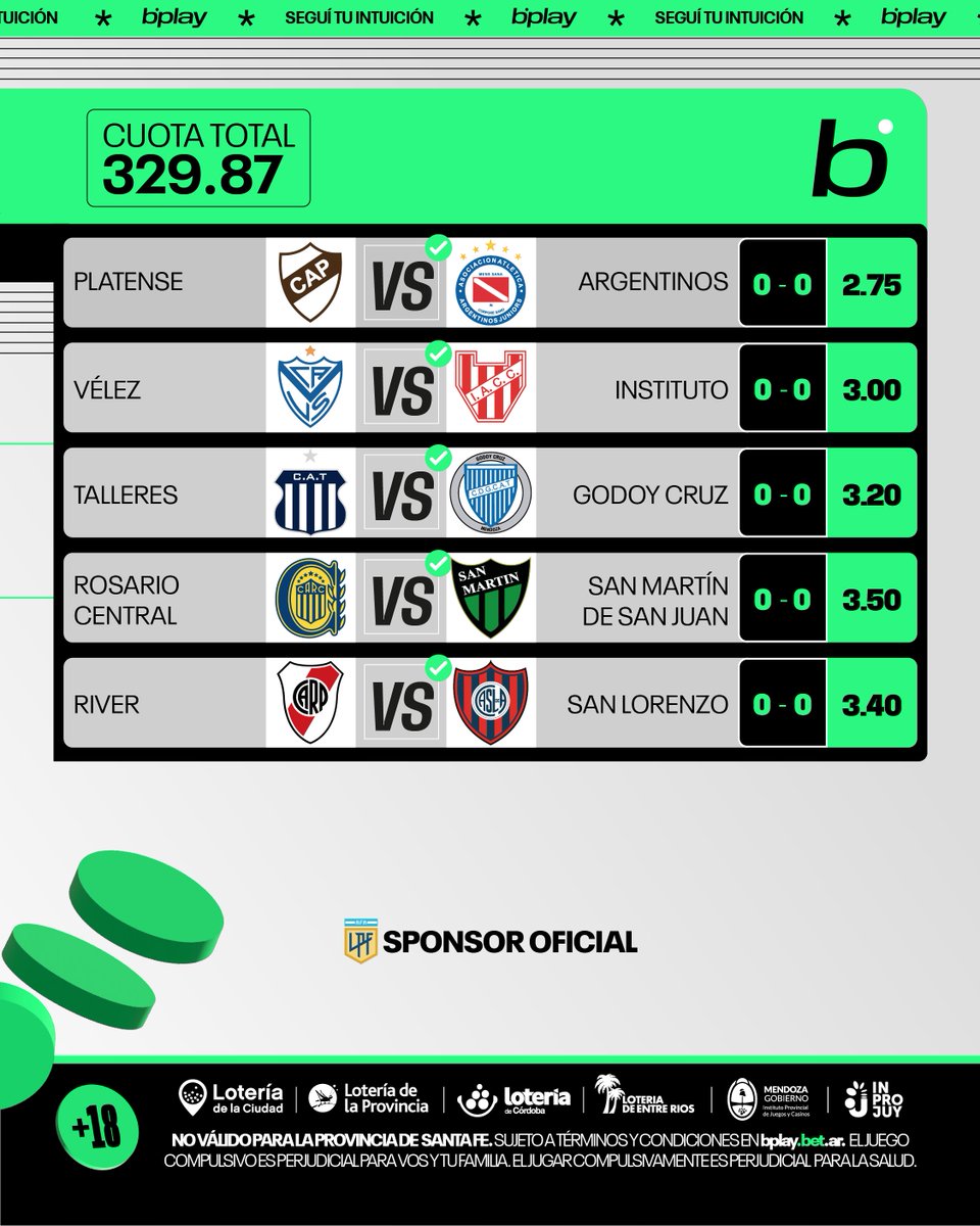 🔥 ¡MIRÁ LO QUE PAGABA ESTA COMBINADA DE ARCOS EN CERO!

No será el resultado más atractivo, pero seguro te hacía gritar de emoción. 💸💸💸

📲 No te duermas y jugá en bplay.bet.ar