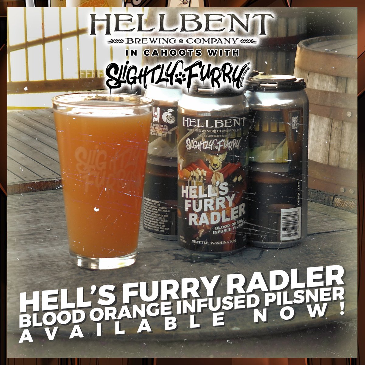 slightlyfurry's tweet photo. 🏜️🤠🐺HELL'S FURRY RADLER 🍊🍻 has arrived!
Made by Hellbent Brewing in cahoots with yours truly! Careful now, that coyote might trick you into havin' another one by the grill or with friends. Get it at either of our taprooms.
#SlightlyFurry #HellbentBrewing #radler #trianglegang https://t.co/9WPvnb2HQB