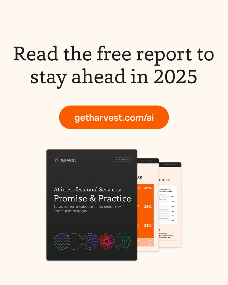 Professional services leaders navigating AI adoption have spoken—and their fears aren't what the headlines predicted.

Our new report tells the real story: hubs.la/Q03zlNX30
