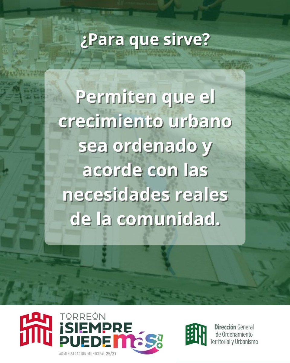 📘 ¿Sabías que las ciudades no solo se planean en general?
También existen planes para zonas específicas: ¡eso se llama planificación parcial!
🏙️ Ahí se define qué se construye, dónde van calles, parques o servicios.
👉 Así se transforma tu colonia.
#TorreónSiemprePuedeMás👊🏻