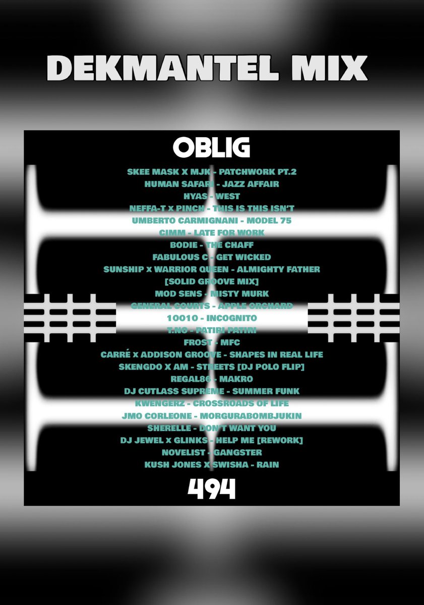 Honoured to have been asked to do a mix for <a href="/dkmntl/">Dekmantel</a> recently and it’s just gone live.

Below is the full tracklist and link to listen is here: on.soundcloud.com/5LxyD1ycgbqnVC…