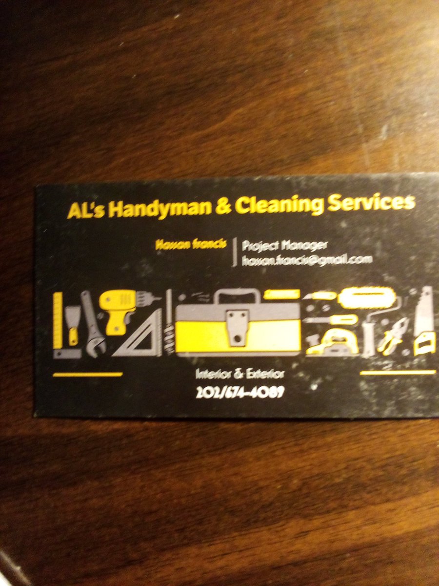 askingaisha's tweet image. Al's HANDYMAN SERVICE
Washington DC METRO AREA
202-674-4089
CALL TODAY