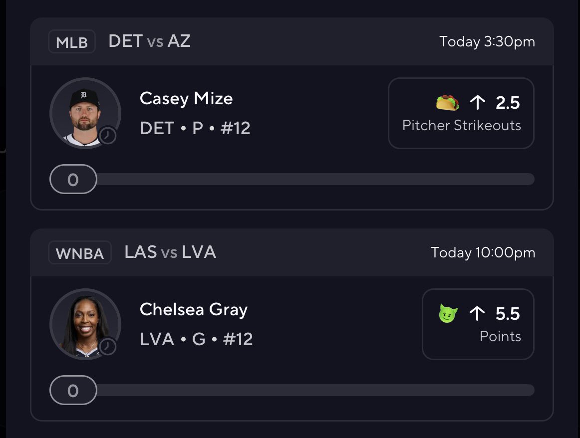 KB 🐺 (@kbprops) on Twitter photo Taco #1 Pair 🌮
Gray is over in her last 25 STRAIGHT games with 4+ FGA this season. In both games vs LAS this season she’s recorded 15 & 28 points! 🔥
Drop a ❤️ if you’re tailing this slip ⬇️
<a href="/propsdotcash/">Props.Cash</a>
#Gambling #GamblingTwitter #MLB #WNBA #PrizePicks #PlayerPropBets Taco #1 Pair 🌮
Gray is over in her last 25 STRAIGHT games with 4+ FGA this season. In both games vs LAS this season she’s recorded 15 & 28 points! 🔥
Drop a ❤️ if you’re tailing this slip ⬇️
<a href="/propsdotcash/">Props.Cash</a>
#Gambling #GamblingTwitter #MLB #WNBA #PrizePicks #PlayerPropBets
