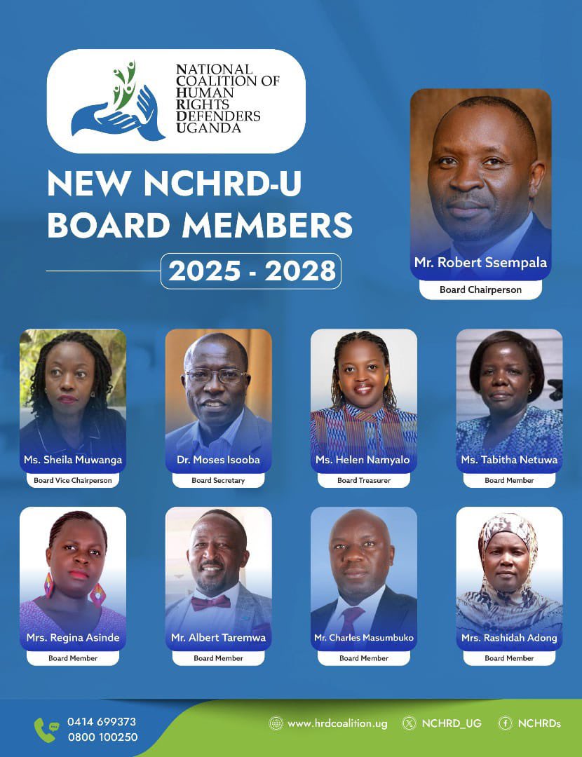 Our Executive Director, <a href="/HelenKimbugwe/">Helen Kimbugwe</a> , has been appointed as the Board Treasurer of the <a href="/NCHRD_UG/">NCHRDs-UG</a> for the term 2025–2028.

This appointment is a powerful recognition of her unwavering dedication to human rights, transparency, and good governance. 

We are proud to see her take