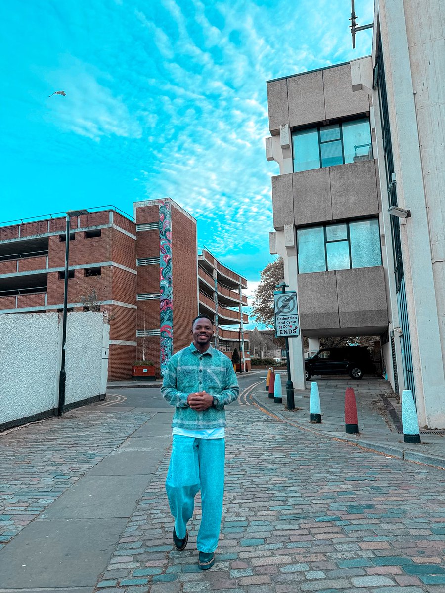 Walking through colors of calm, where sky meets soul 🖤