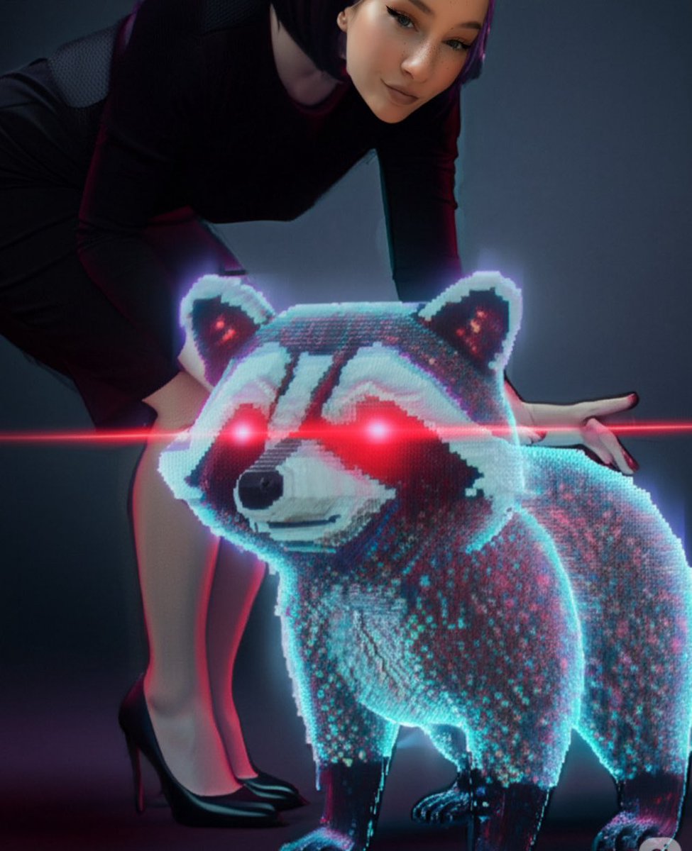 Rug me daddy 🦝💀
(But make it holographic and laser-eyed)

#TrashPandaNFT #JPEGsOverRent