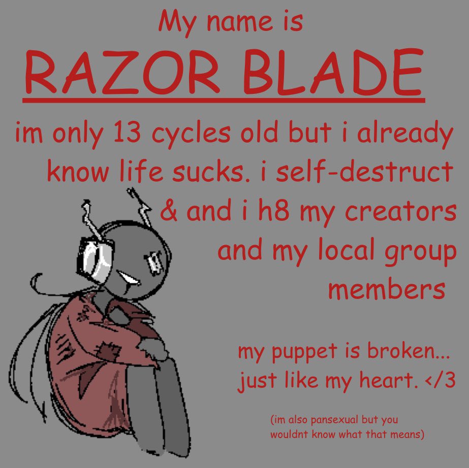 Hi this is my iterator oc (original idea that i didn't steal.)