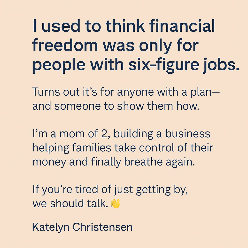 KateFIN's tweet image. Financial Freedom