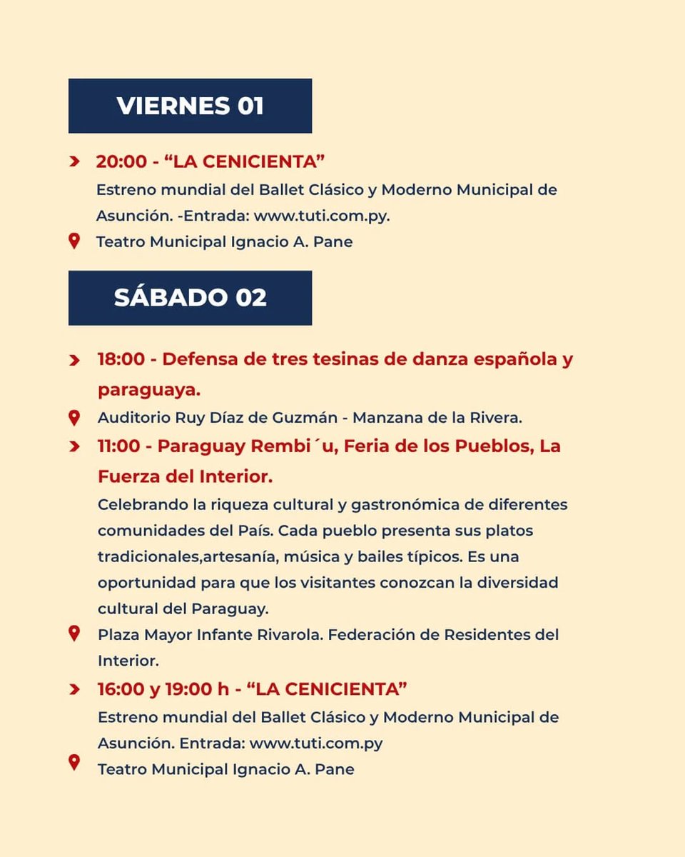 📢 ¡Agenda cultural de #AsuCulturaYTurismo! ✨
Esta semana te espera una agenda más que cargada de actividades para todos los gustos: conciertos🎸, ciclos de cine🍿, exposiciones🎨, teatro🎭 y mucho carrulim! 🥃
