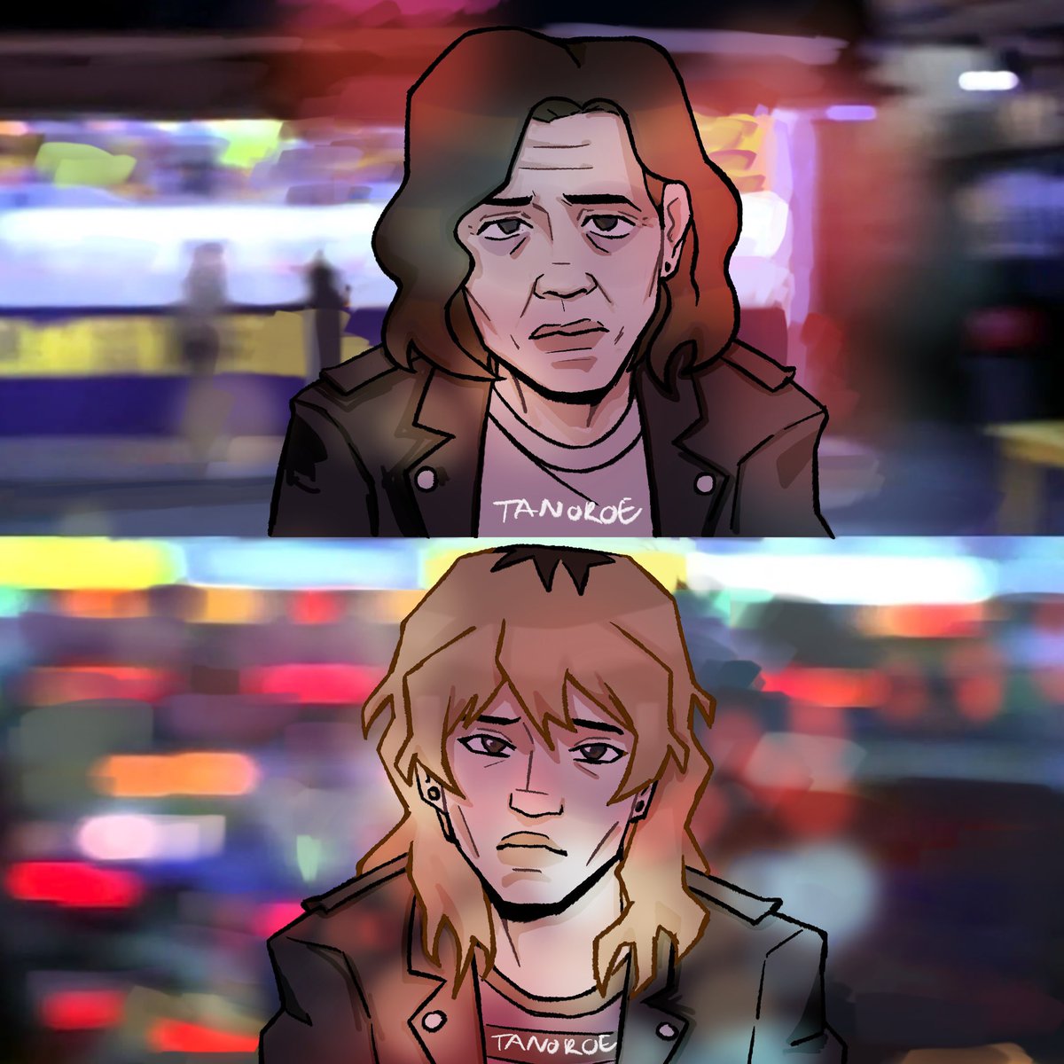 Tanoroe_'s tweet image. trying a new art style #nataliescatorccio