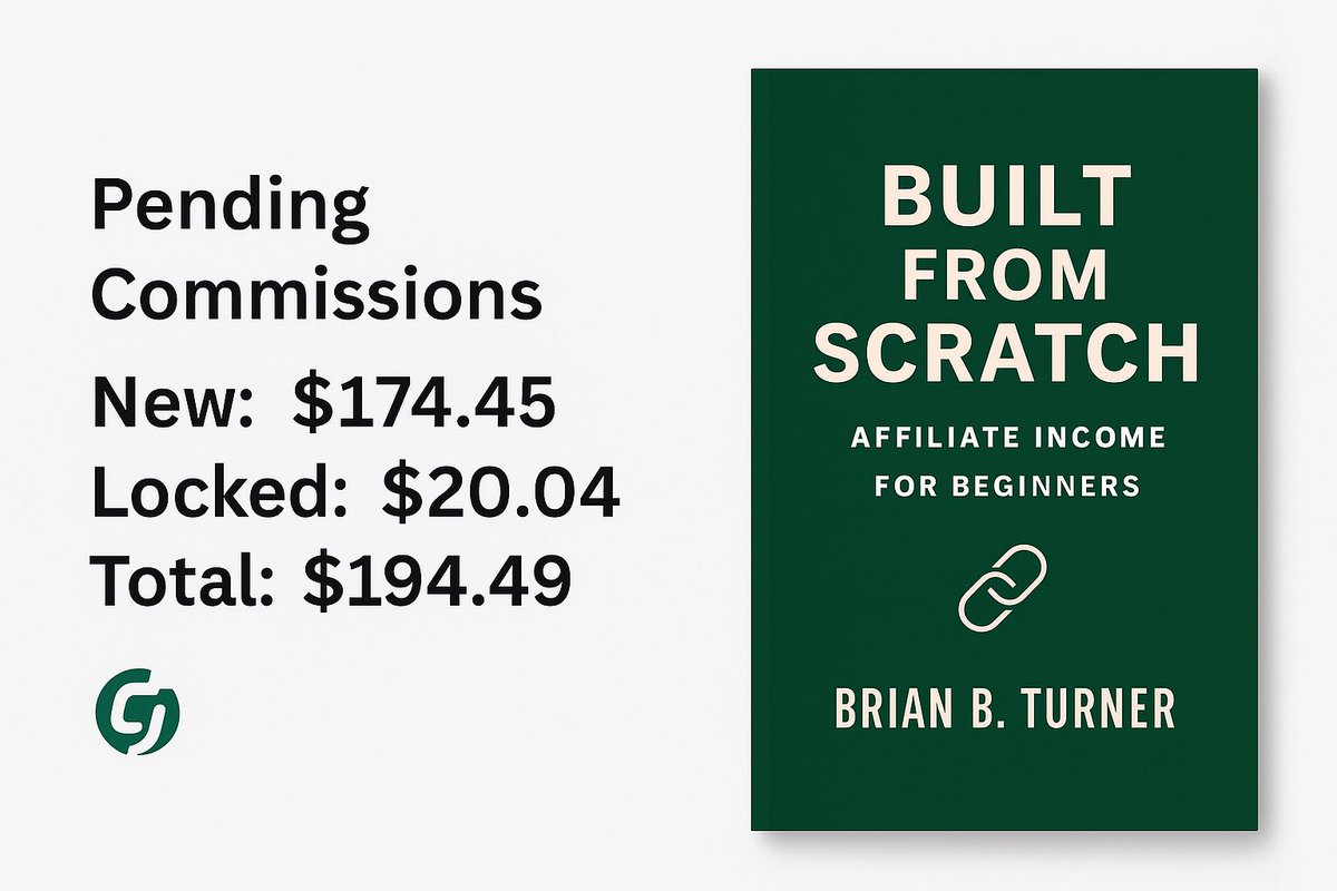 brianbturner's tweet image. Affiliate income isn’t hype. It’s consistent.
This is what quiet wins look like.
📘 Built from Scratch is live.
#builtfromscratch #digitalincome #quietgrind