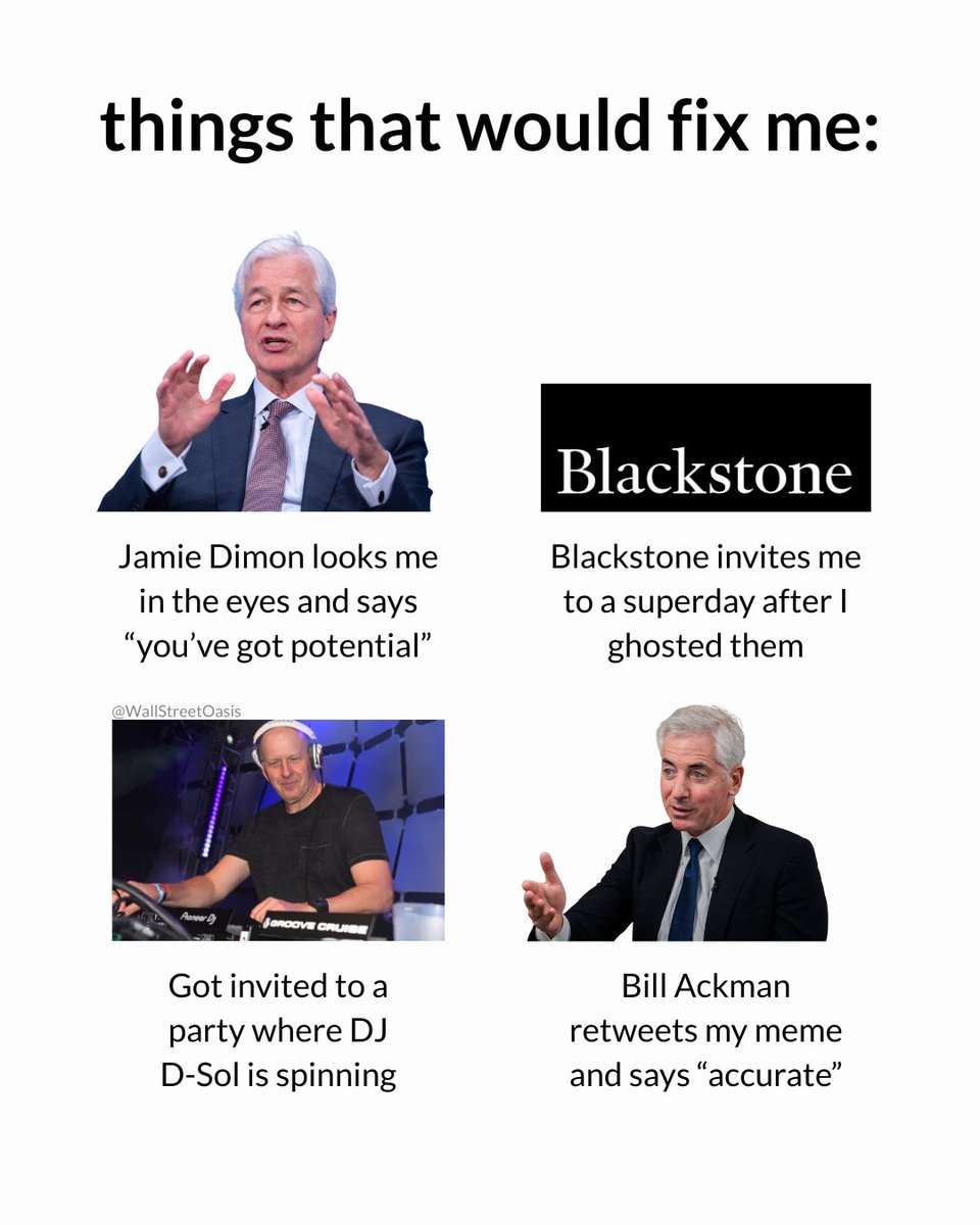 😂 This is all I need to be healed. You feel me?
--------
🎯 Investment banking recruiting starts early and the top 1% know it.

✅ Get elite guidance from WSO Academy. 🔗 Apply now 👉 wallstreetoasis.pulse.ly/fpfzifz6av

#investmentbanking #wallstreet #memes