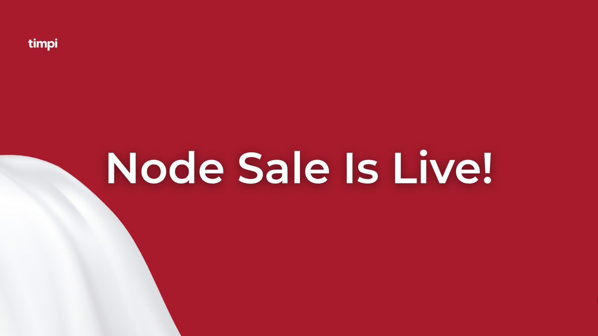 Timpi_TheNewWay's tweet photo. The moment is here.
Node Presale is now LIVE!

Run your own node, and earn rewards.
Power the world’s first decentralized search.

Link in the comments 👇 https://t.co/BZB94TfLDg