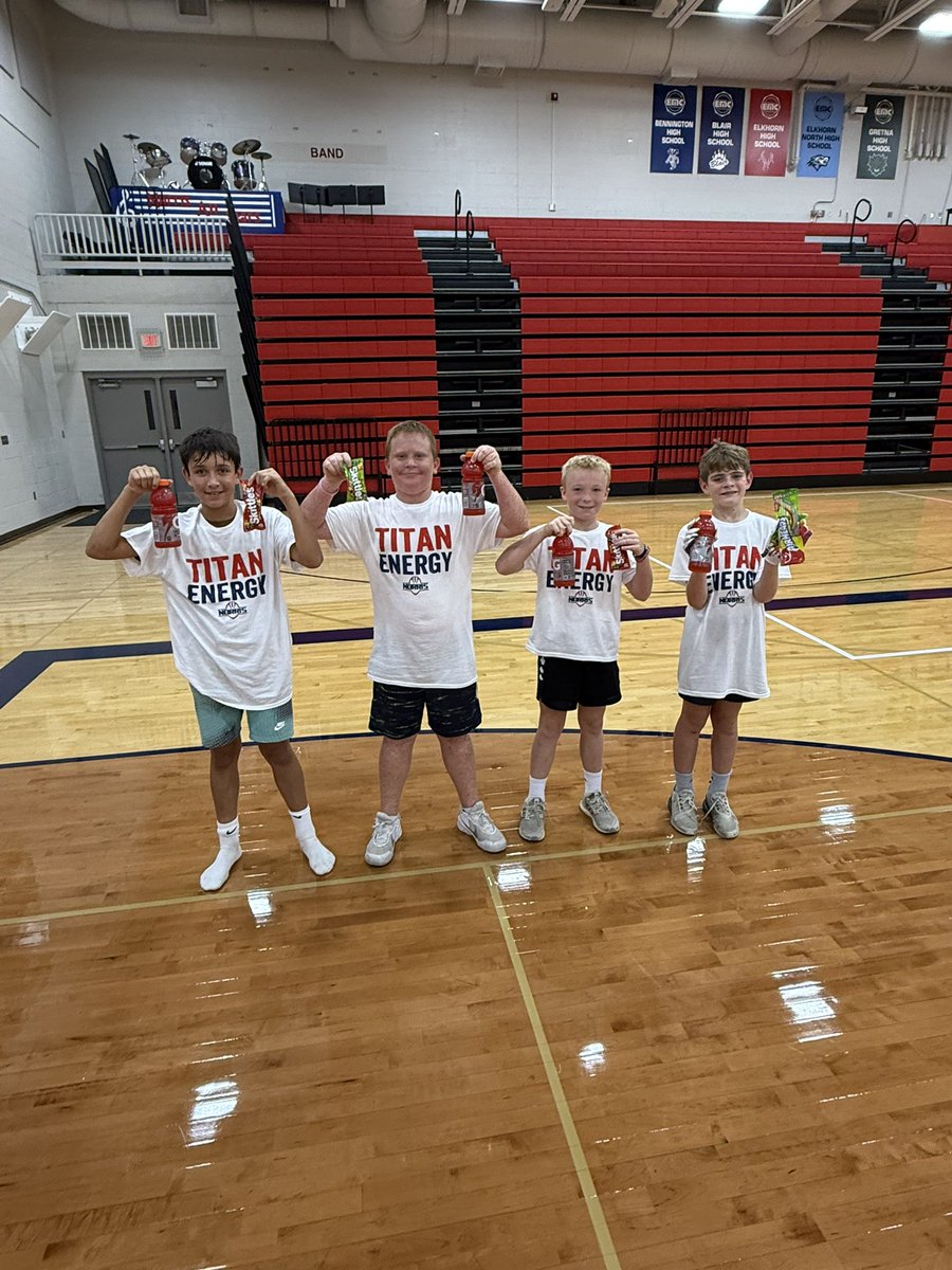 Day 2 of camp and the energy was just as high! Can’t wait to see these 5th and 6th graders compete this fall! #TEAM

Titan Effort - 5th Grade - Layne Tonniges
Titan Effort - 6th Grade - Emerson Brink
Camp MVP - 5th Grade - Jax Peterson
Camp MVP - 6th Grade - Ethan Winchell