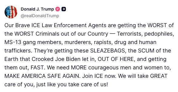 Donald J. Trump Truth Social 07.29.25 06:58 PM EST
