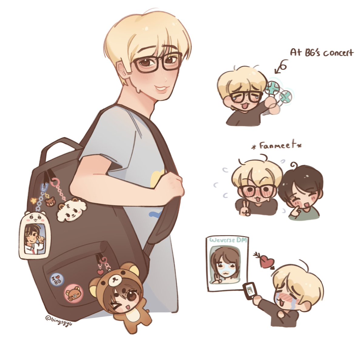 idol bg and fan sb #숩밤 #soogyu